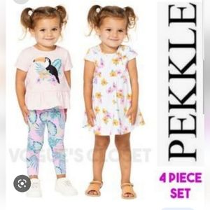 Peckkle 4 piece playwear set shorts dress pants  clothes